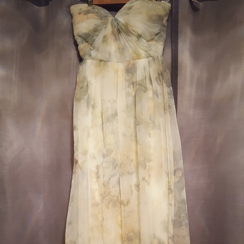 Jenny Yoo Bridesmaid Dress (Mira, floral ivory)